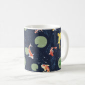 Wasserfarben-Koi-Fischteich nahtloses Muster Kaffeetasse (VorderseiteRechts)