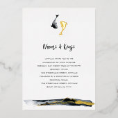 Wasserfarben-Koi-Hochzeit Folieneinladung (Vorderseite)