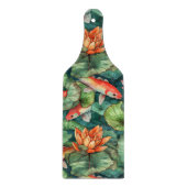 Wasserfarben-Koi- und Wasserhaushärtchen Schneidebrett (Vorderseite)