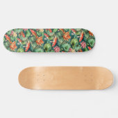 Wasserfarben-Koi- und Wasserlilien-Skateboard Skateboard (Horizontal)