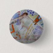 Wasserfarben-Kolibri-Abzeichen Pin Button (Vorderseite)