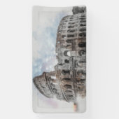 Wasserfarben-Kolosseum-Banner - Rom Italien Sehens Banner (Vertikal)