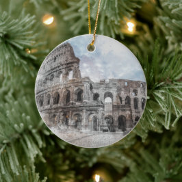 Wasserfarben-Kolosseum Rom Italien Geschenk Keramik Ornament
