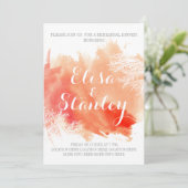 Wasserfarben Korallenriff Hochzeit Probe Abendesse Einladung (Stehend Vorderseite)