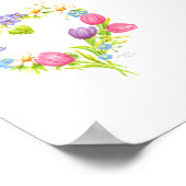 Wasserfarben-Kreideposter Blume 5 x 7 Poster (Ecke)