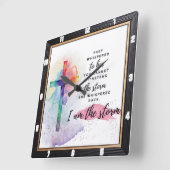 Wasserfarben-Kreuz bestärken Sturm Quadratische Wanduhr (Winkel)