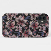 Wasserfarben-Krimson auf schwarz Case-Mate iPhone Hülle (Rückseite (Horizontal))