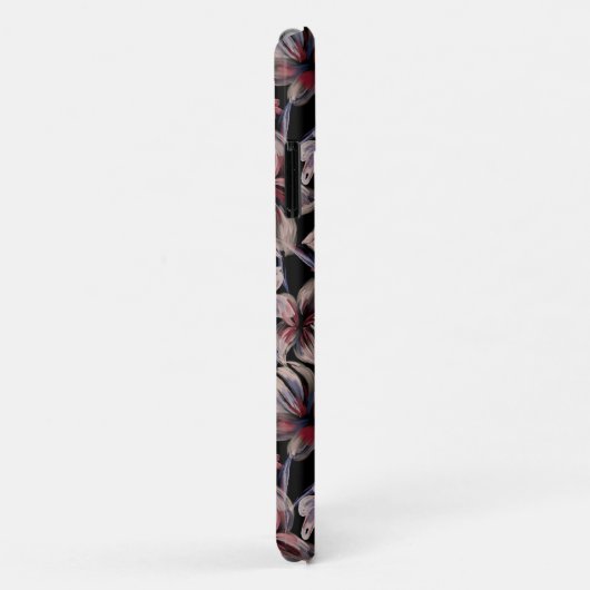 Wasserfarben-Krimson auf schwarz Case-Mate iPhone Hülle (Hinten/Rechts)