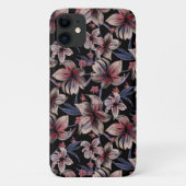 Wasserfarben-Krimson auf schwarz Case-Mate iPhone Hülle (Rückseite)