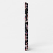 Wasserfarben-Krimson auf schwarz Case-Mate iPhone Hülle (Hinten/Links)