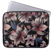 Wasserfarben-Krimson auf schwarz Laptopschutzhülle (Vorderseite)