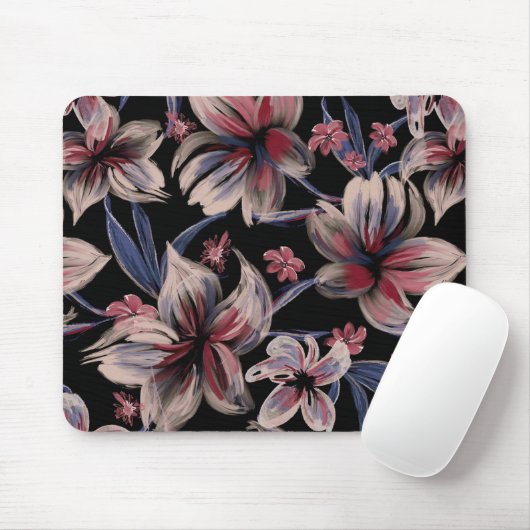 Wasserfarben-Krimson auf schwarz Mousepad (Mit Mouse)