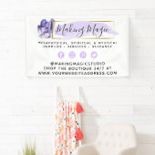 Wasserfarben-Kristalle und geometrisches Boho-Logo Banner (Insitu)