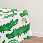 Wasserfarben-Krokodil-Alligator-Regenbogen Tischdecke (Beispiel)