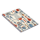 Wasserfarben Küchengeräte Personalisiert Rezept Notizblock (Rechte Seite)