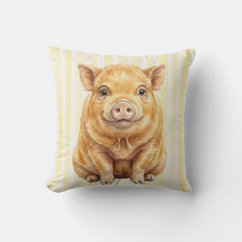 Wasserfarben-Kunekune-Schweine-Farm-Tier-Kissenbez Kissen