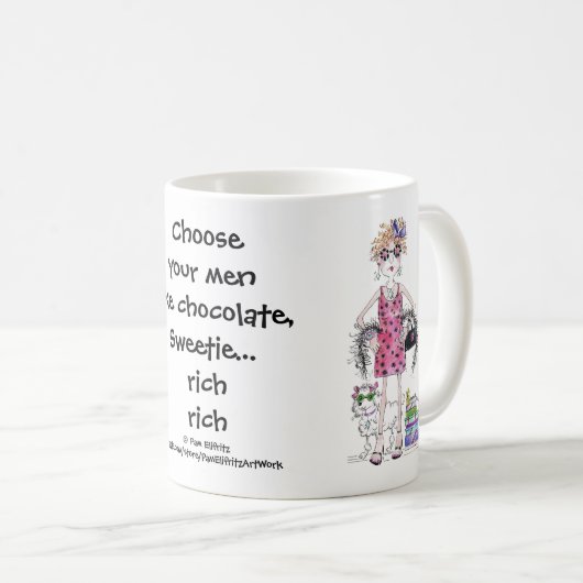 Wasserfarben Kunst Frauen Humorales Sprichwort Kaffeetasse (VorderseiteRechts)