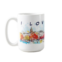 Wasserfarben Kunst, Liebe Paris Eiffelturm