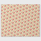 Wasserfarben Kunst, Niedliches Muschrooms Illustra Geschenkpapier (Flach)