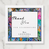 Wasserfarben Künstlerische Blume Danke zum Geburts Geschenkanhänger (Vorderseite)