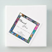 Wasserfarben Künstlerische Blume Danke zum Geburts Geschenkanhänger