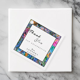 Wasserfarben Künstlerische Blume Danke zum Geburts Geschenkanhänger