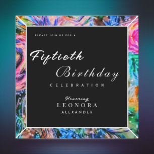 Wasserfarben Künstlerische Blume JEDE Geburtstagsp Einladung