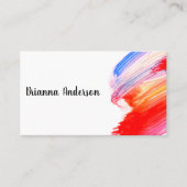 Wasserfarben-künstlerisches Pinsel Visitenkarte (Vorderseite)