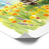 Wasserfarben-Kunstprint Cottage am See Poster (Ecke)