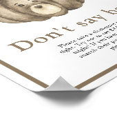 Wasserfarben-Kürbis-Babydusche - Sagen Sie nicht, Poster (Ecke)