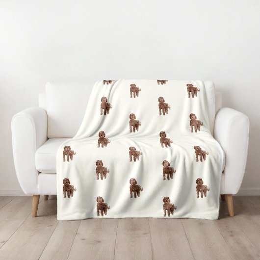 Wasserfarben-Labradoodle-Flanelldecke Fleecedecke