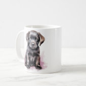 Wasserfarben-Labrador-Retriever-Hund Niedliche Wel Kaffeetasse (Vorderseite Links)