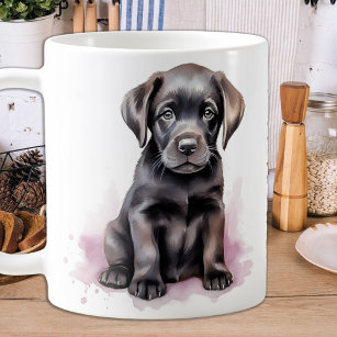 Wasserfarben-Labrador-Retriever-Hund Niedliche Wel Kaffeetasse