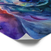 Wasserfarben-Lackdoster Poster (Ecke)