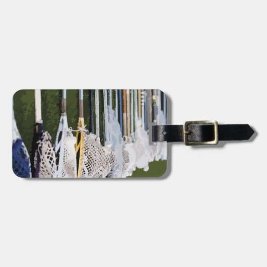 Wasserfarben-Lacrosse-Sticks Gepäckanhänger (Vorderseite horizontal)