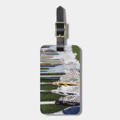 Wasserfarben-Lacrosse-Sticks Gepäckanhänger (Vorderseite vertikal)