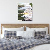 Wasserfarben-Lacrosse-Sticks Leinwanddruck (Insitu (Schlafzimmer))