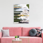 Wasserfarben-Lacrosse-Sticks Leinwanddruck (Insitu (Wohnzimmer))