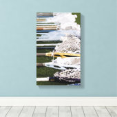 Wasserfarben-Lacrosse-Sticks Leinwanddruck (Insitu (Holzboden))