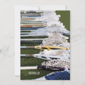 Wasserfarben-Lacrosse-Sticks Mitteilungskarte (Vorderseite)