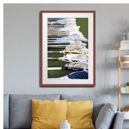 Wasserfarben-Lacrosse-Sticks Poster