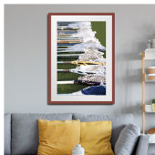 Wasserfarben-Lacrosse-Sticks Poster