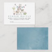 Wasserfarben-Lama-Thema Kinderdusche Windelwindeln Begleitkarte (Vorne/Hinten)