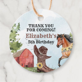 Wasserfarben Land Stiefel Pferdefarm Rodeo Party Geschenkanhänger