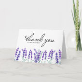 Wasserfarben Lavendel Blume Frühjahrssehen Dankeskarte (Vorderseite)