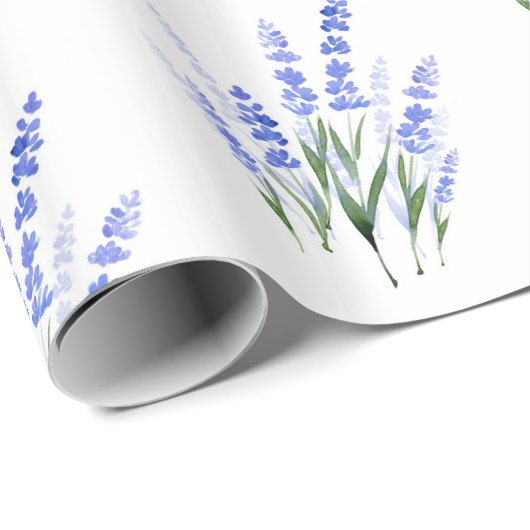 Wasserfarben-Lavendel-Bouquet-Muster Geschenkpapier (Rolleneckpunkt)
