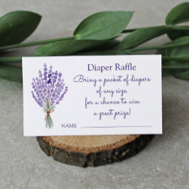 Wasserfarben-Lavendel-Bouquet-Windeln Begleitkarte