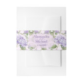 Wasserfarben-Lavendel-Hydrangea-Blume Hochzeit Einladungsbanderole (Vorderseite Beispiel)