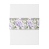 Wasserfarben-Lavendel-Hydrangea-Blume Hochzeit Einladungsbanderole (Rückseitenbeispiel)