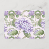 Wasserfarben-Lavendel-Hydrangea-Fern-Blätter Hochz Begleitkarte (Rückseite)